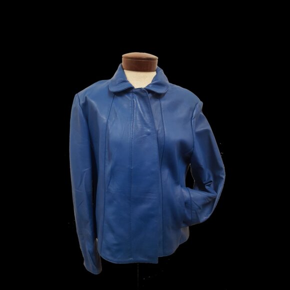 Women’s Soft Leather Single Overlap Lapel Short Exclusive Jacket 7 Color's - Picture 15 of 16